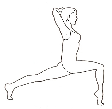 La fente en équilibre  -  (photo de la Revue Française de Yoga)